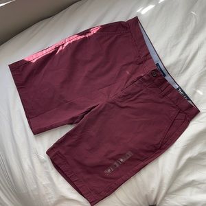 Burgundy 9” Inseam Tommy Hilfiger shorts